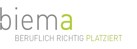 biema – beruflich richtig platziert! Retina Logo